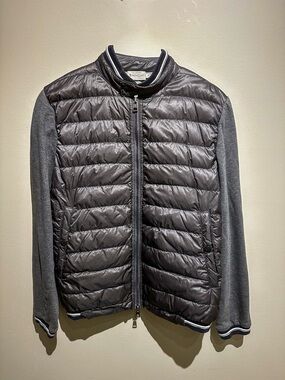 Moncler Boy’s Junior Gray Maglia Cardigan